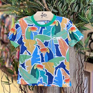 Camiseta Manga Curta Oliver Masc Flame Tucano Azul/Verde