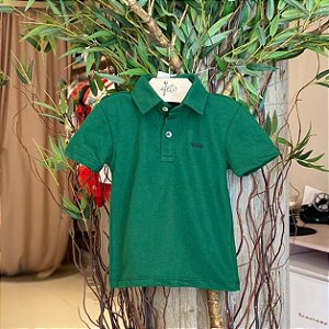 Camiseta Polo Manga Curta Oliver Infantil Masc  Piquet Verde
