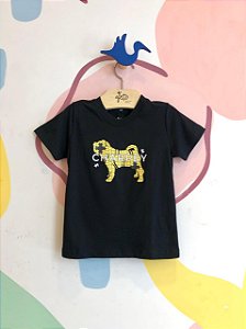 Camiseta Manga Curta Charpey Infantil Masc  Quebra-Cabeca Preto