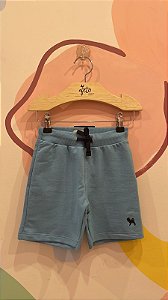 Bermuda Charpey Infantil Masc  Moletinho Lisa Azul