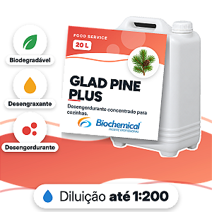 Glad Pine Plus - Desengordurante com ação desengraxante com pH moderado - 20 L