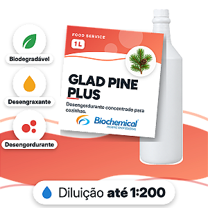 Glad Pine Plus - Desengordurante com ação desengraxante com pH moderado - 01 L
