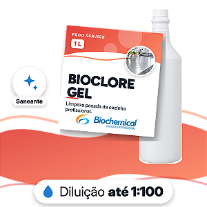 Bioclore Gel - Detergente alcalino clorado com ação espumante - 01 L