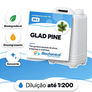 Glad Pine - Desengraxante de uso geral com pH neutro - 20 L