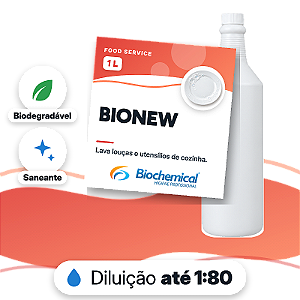 Bionew - Detergente neutro concentrado para louças e afins - 01 L - UNIP