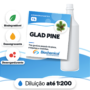 Glad Pine - Desengordurante com ação desengraxante com pH moderado - 01 L - UNIP
