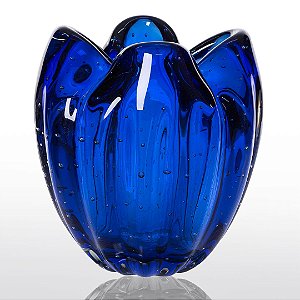 Cachepot em Murano - Azul Safira - Charming - Tam PP