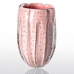 Vaso de Decoração em Murano - Rosa Candy - Jelly - Tam G