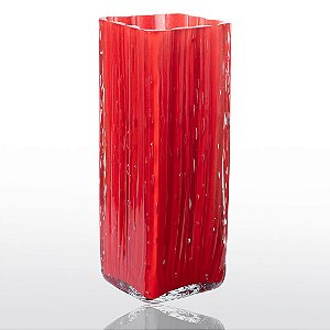 Vaso de Decoração em Murano - Vermelho - Diana - Tam M