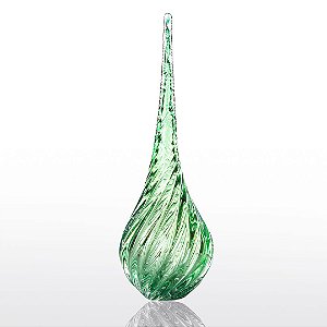 Gota de Decoração em Murano - Verde Esmeralda - Piovere - Tam G
