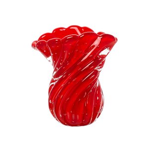 Vaso de Decoração em Murano - Vermelho Intenso - Triunfo - Tam P