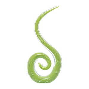 Adorno de Decoração em Murano - Verde Avocado - Snail - Tam P