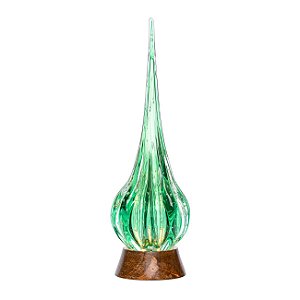 Luminária de Decoração em  Murano - Gota - Verde Esmeralda - G