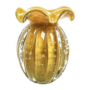 Vaso de Decoração Trouxinha em Murano - Amarela - Little Pack - Tam P