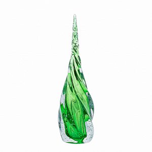 Gota de Decoração em Murano -Verde Esmeralda  - Screw - Tam M