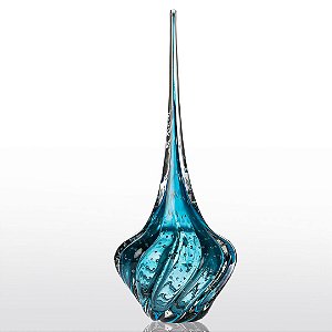 Gota de Decoração em Murano - Aquamarine - Ball - Tam M