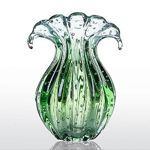 Vaso de Decoração em Murano - Verde Esmeralda - Ly - Tam P