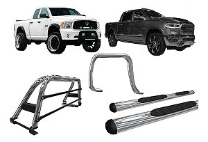 Kit Quebra Mato|estribo Oval|sant Antonio Dodge Ram Cromado