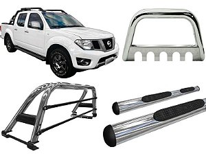 Kit Quebra Mato+santo Antonio estribo Fontier 16/2020 Cromo