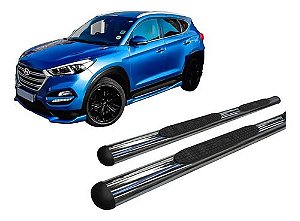 Estribo Oval Oblongo Cromado Para Tucson 2017 A 2020