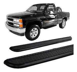 Estribo Chapa Silverado 1991 A 2013 Cabine Simples Preto