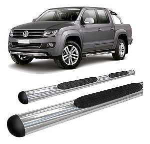 Estribo Amarok Oval Oblongo Cromado C/d Cabine Dupla