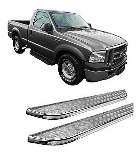 Estribo F-250 Chapa Cabine Simples Roda A Roda Cromado F250