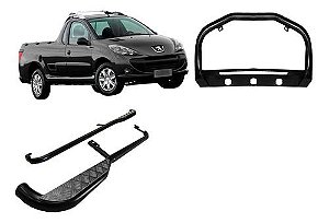 Kit Quebra Mato C/ Chapa+estribo Chapa Preto Hoggar
