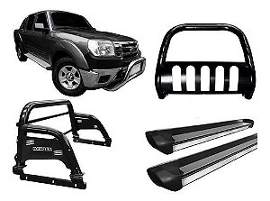 Kit Quebra Mat+estribo Pe+sant Antonio H3 Ranger 97/12 Preto