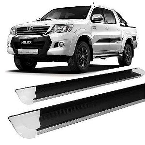 Estribo Alumínio Hilux 2005 A 2015 Personalizado Branco