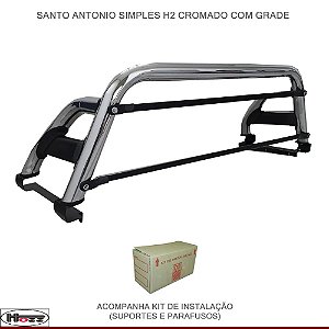 Santo Antonio H2 Cromado Hilux 2016 A 2020