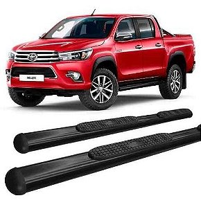 Estribo Oval Hilux 2016 A 2020 Cabine Dupla Preto
