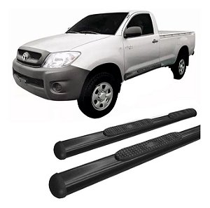 Estribo Lateral Hilux 2005 A 2015 Oval Oblongo Preto C/s