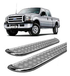 Estribo F-250 Cabine Dupla Chapa Roda A Roda Cromado