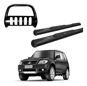 Kit Estribo Oblongo + Quebra Mato Preto Tr4 Todos Os Anos