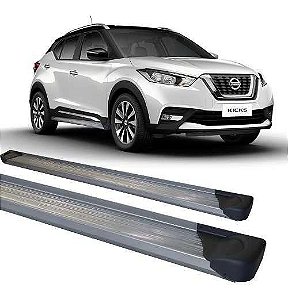 Estribo Nissan Kicks Plataforma De Aluminio Prata