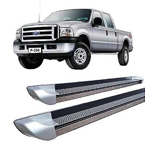 Estribo F250 Cabine Dupla Personalizado Prata