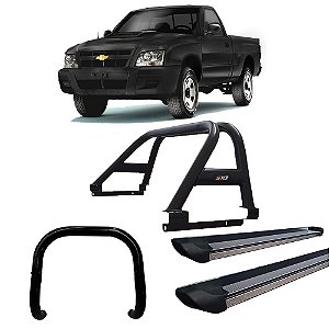 Kit Santo Antonio Quebra Mato Estribo Personalizado S10 94/2011 Preto