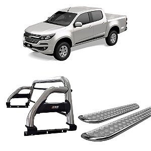 Kit Santo Antonio H2 Estribo Chapa S10 12/2020 C/D Cromado