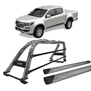 Kit Santo Antonio Duplo Estribo Plataforma S10 12/2020 C/D Cromado