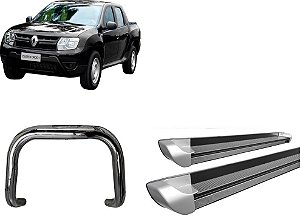 Kit Quebra Mato S/Barra Estribo Personalizado Renault Oroch