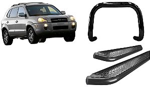 Kit Quebra Mato S/Barra Estribo Chapa Preto Tucton até 2016