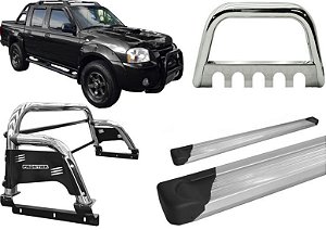 Kit Quebra Mato Santo Antonio H3 Estribo Frontier 2007 Cromado