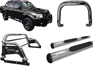 Kit Quebra Mato Santo Antonio H3 Estribo Frontier 2007 Cromado