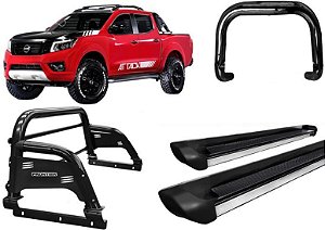 Kit Quebra Mato Santo Antonio H3 Estribo Frontier 17/20 Preto