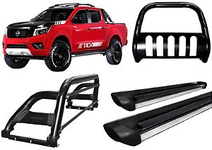 Kit Quebra Mato Santo Antonio H2 Estribo Frontier 16/20 Preto