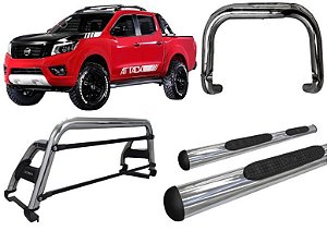 Kit Quebra Mato Santo Antonio H2 Estribo Frontier 16/20 Cromado