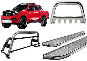 Kit Quebra Mato Santo Antonio H2 Estribo Frontier 16/20 Cromado