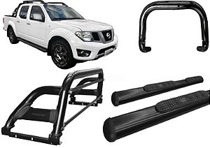 Kit Quebra Mato Santo Antonio H2 Estribo Frontier 08/16 Preto