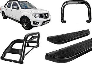 Kit Quebra Mato Santo Antonio H2 Estribo Frontier 08/16 Preto